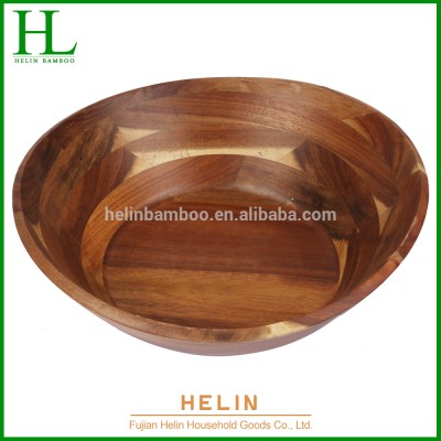 100% natural acacia wood salad bowl big