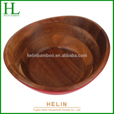 Colorful Acacia wood Mixing Bowl Salad Bowl Big