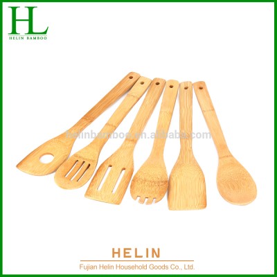 Bamboo utensil set 6 fork spatula for cooking