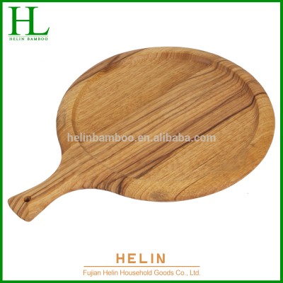 Eco-friendly acacia wood pizza Cutting Board with handle Wholesale