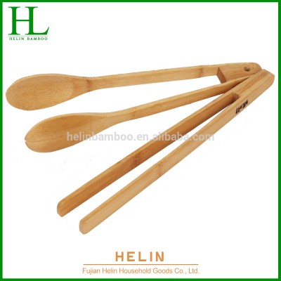 Hot sale Bamboo salad Tong set