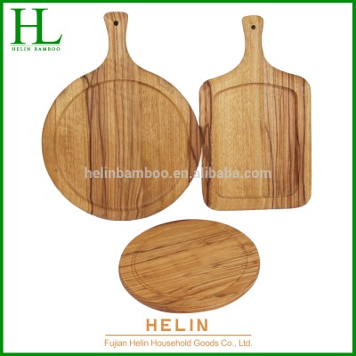 Eco-friendly acacia wood pizza Cutting Board set with handle Wholesale