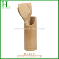 Bamboo Utensils 6 - Piece Kitchen Serving Set With Holder